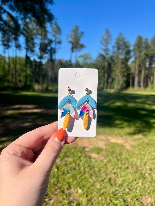 Earrings—Vibrant Watercolors #104