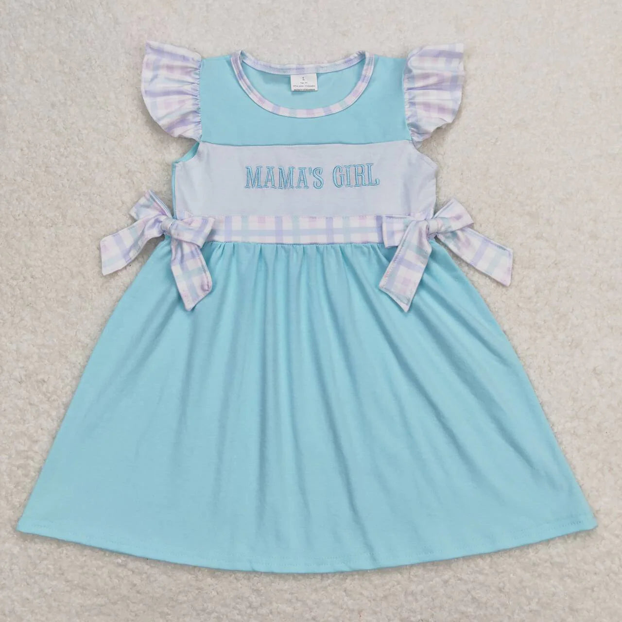 Mama's Girl Embroidered Gingham Dress - Preorder