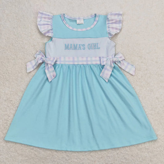 Mama's Girl Embroidered Gingham Dress - Preorder