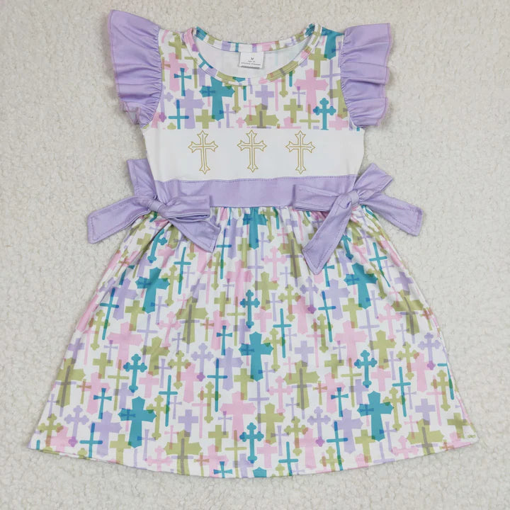 Girls Purple Cross Dress - Preorder