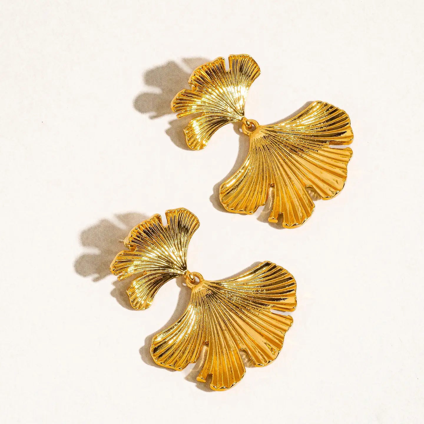 Léonie 18K Gold Dressy Floral Statement Earring