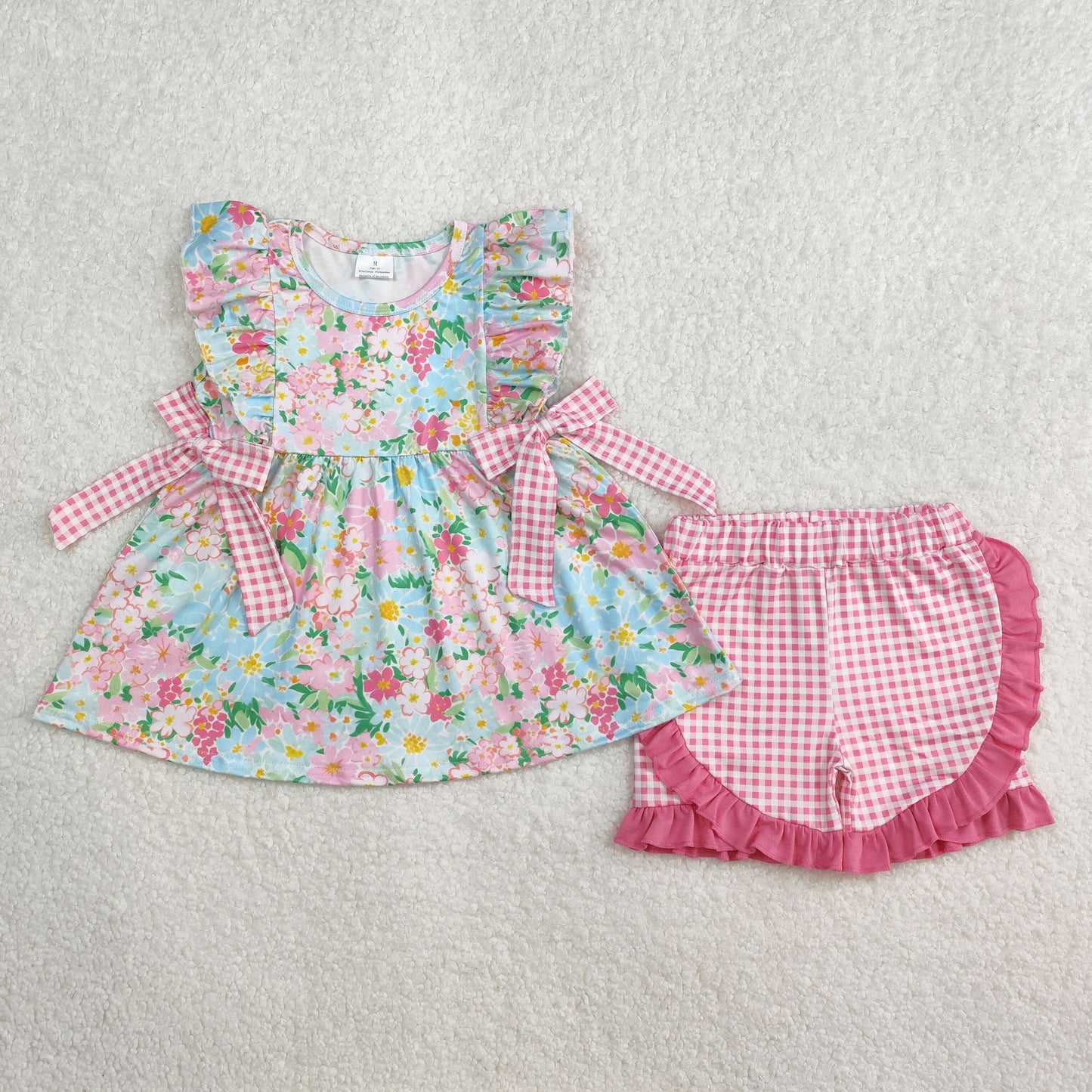 Blue Floral Shorts Set - Preorder