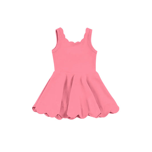 Scalloped Girls Yoga Dress with Skort (6 colors) - Preorder