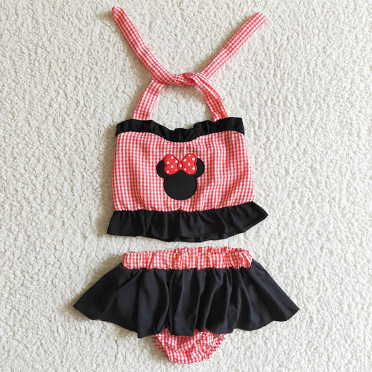 Embroidered Mouse Girls 2-Piece Swimsuit - Preorder