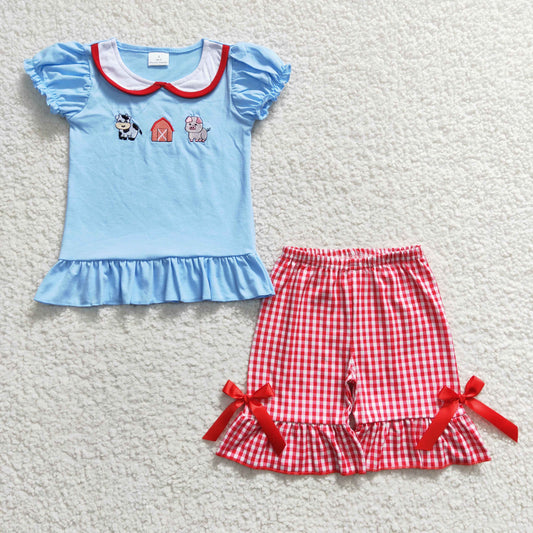 Embroidered Gingham Farm Set - Preorder