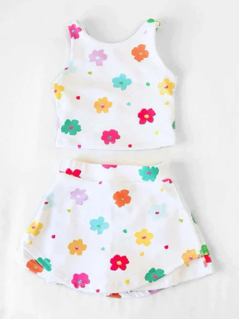Flowers Skort Set - Preorder