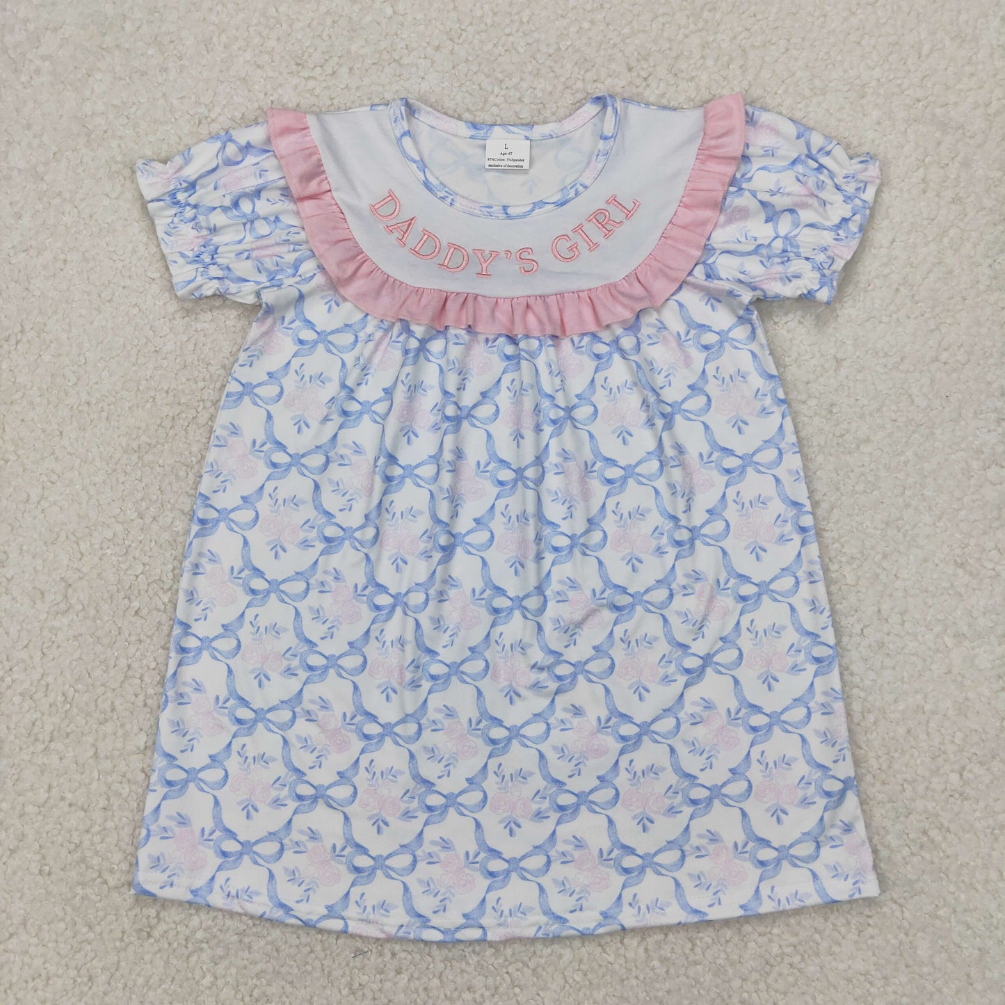 Daddy's Girl Coquette Embroidered Girls Dress - Preorder