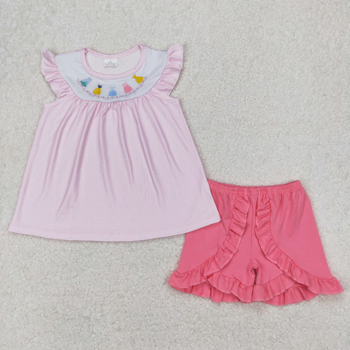 Embroidered Princesses Short Set - Preorder