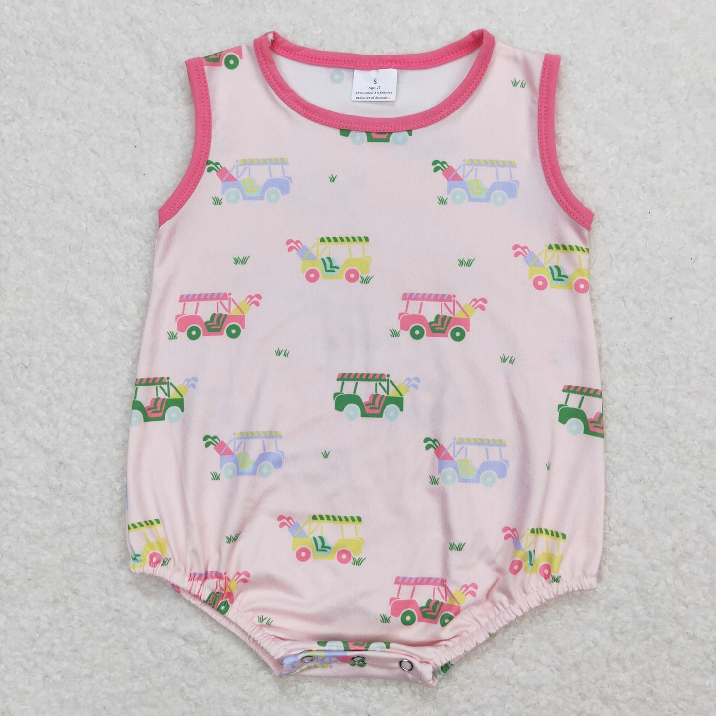 Pink Girls Golf Romper - Preorder