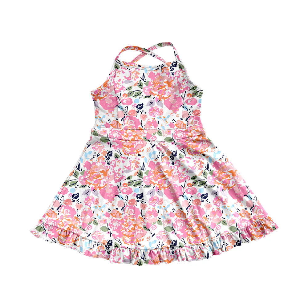 White Floral Skort Dress - Preorder