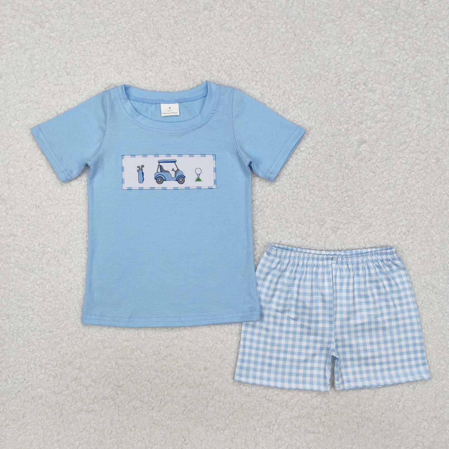Pink & Blue Golf Sibling Outfits - Preorder
