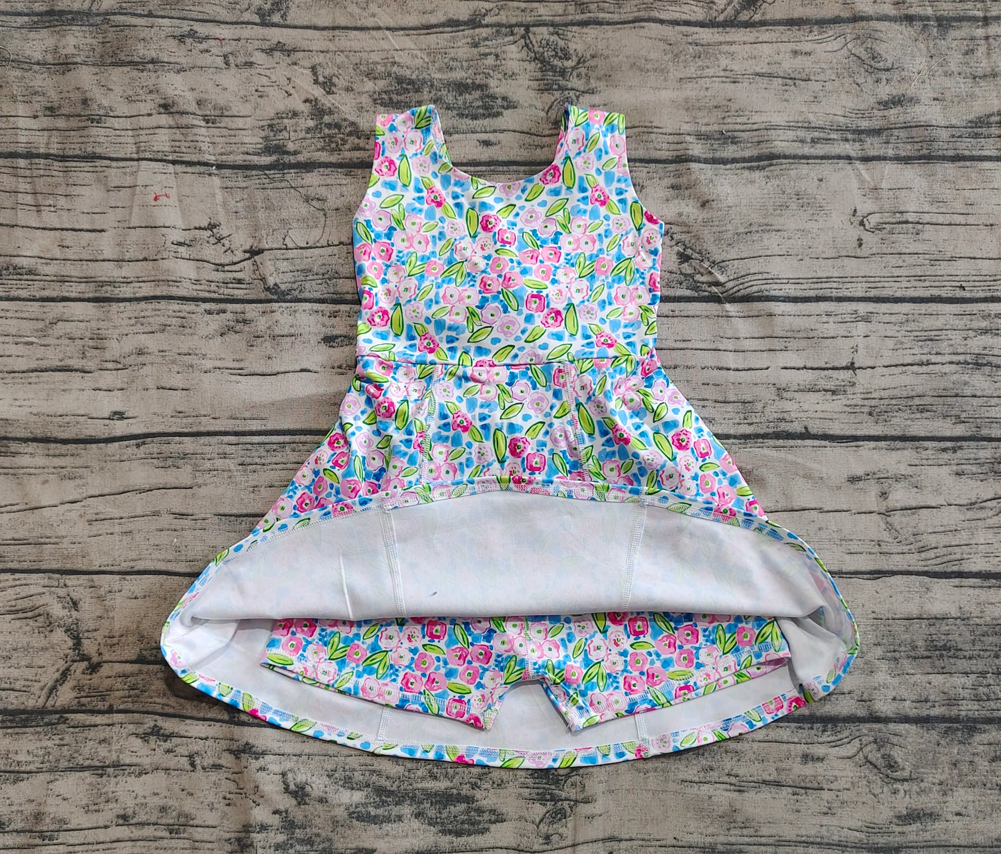 Vibrant Floral Athletic Skort Dress - Preorder