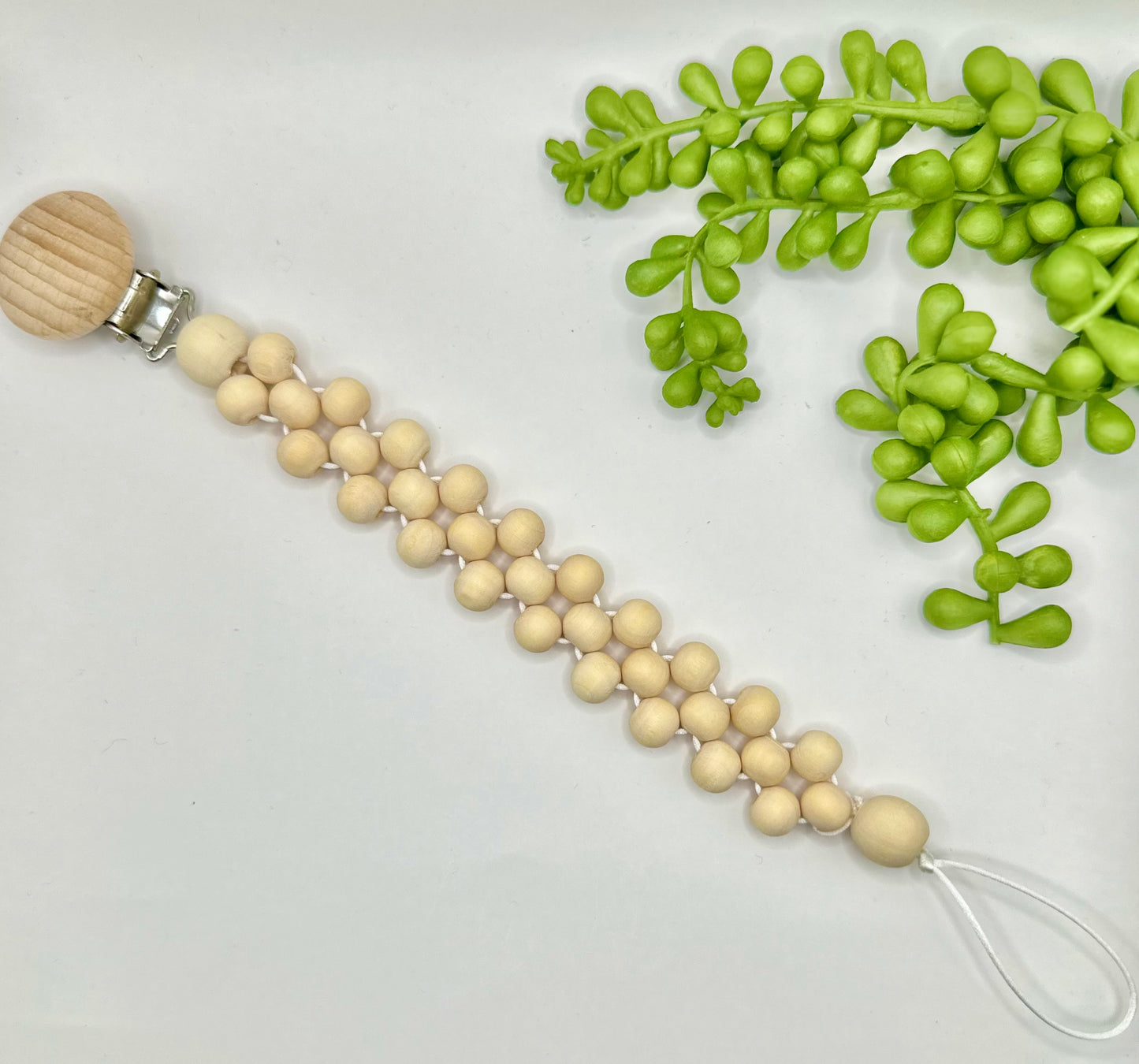 Boho Beechwood Pacifier Clip