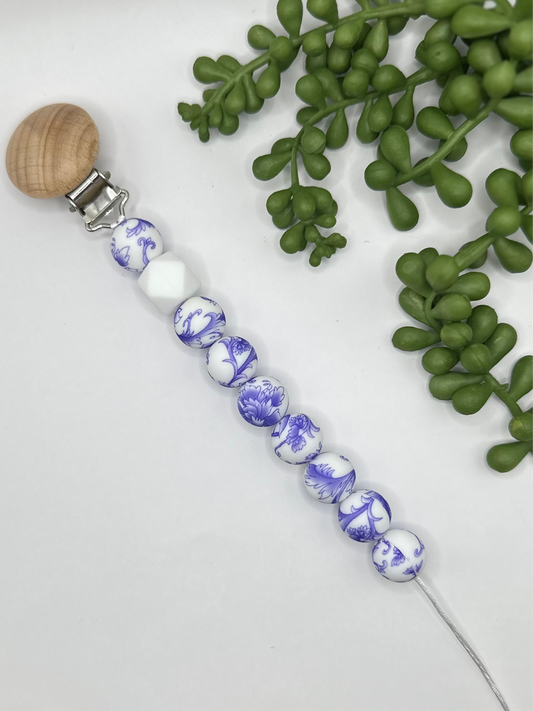 Fine China Pacifier Clip