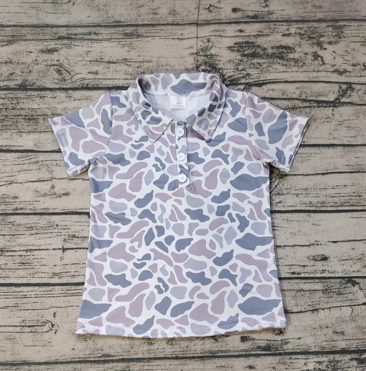 Gray Camo Collared Shirt