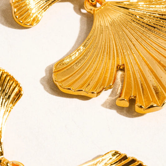 Léonie 18K Gold Dressy Floral Statement Earring