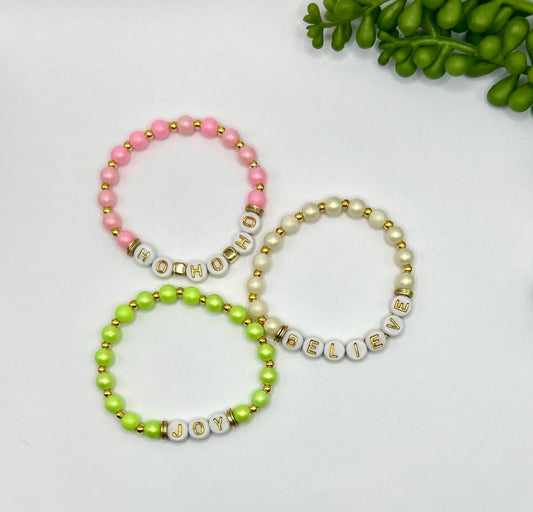 Kids’ Christmas 3pc Bracelet Stack
