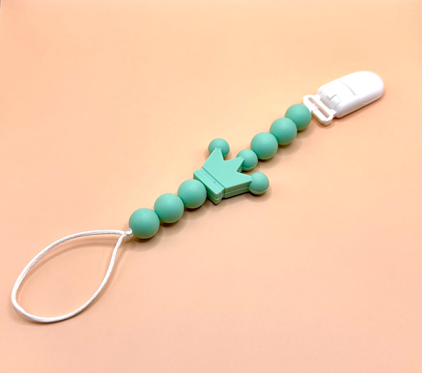 Teal Mini Pacifier Clip