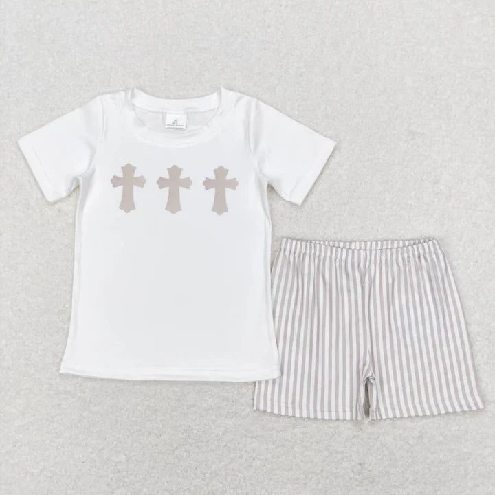 Boys Striped Cross Set - Preorder