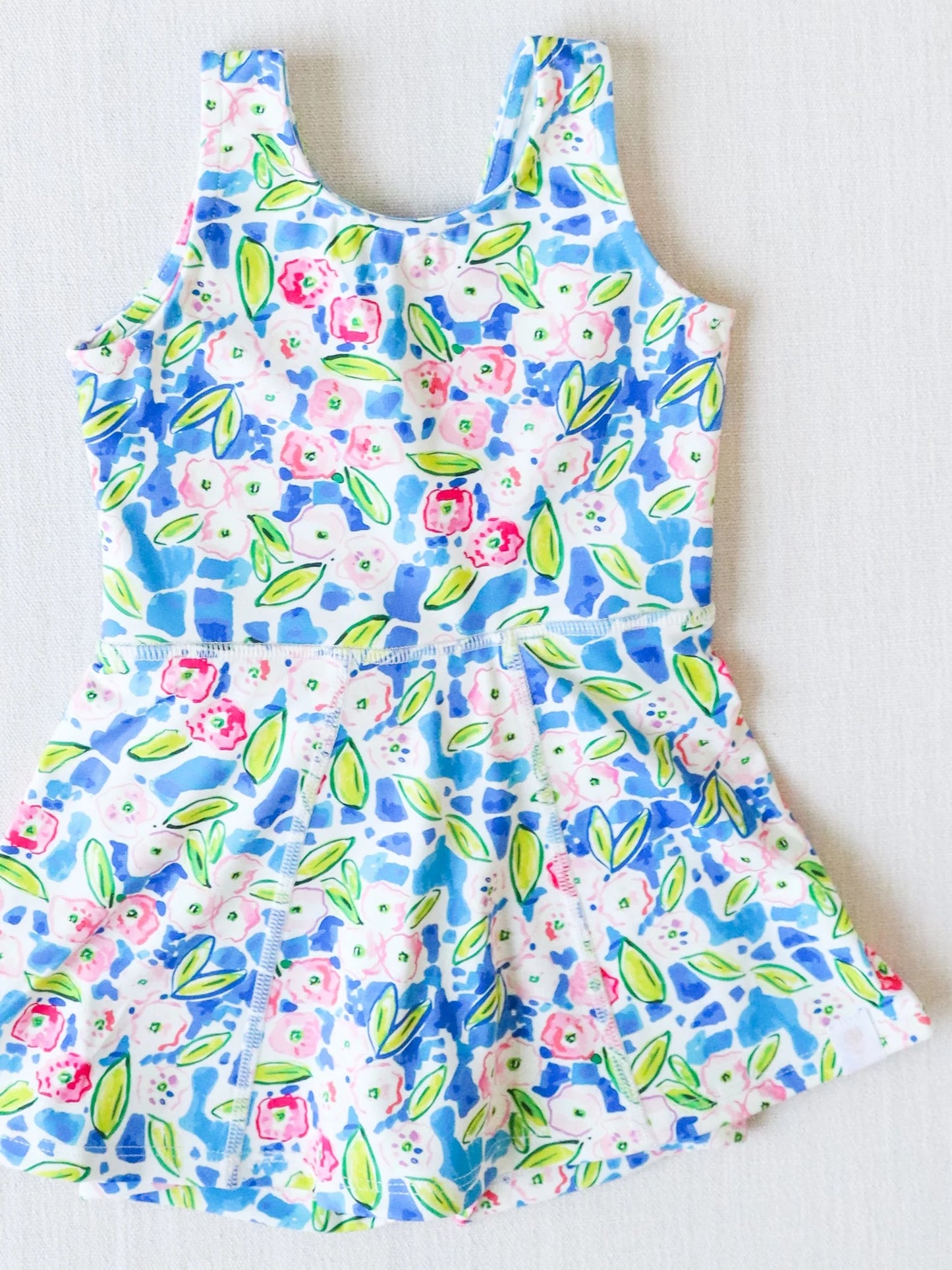 Vibrant Floral Athletic Skort Dress - Preorder