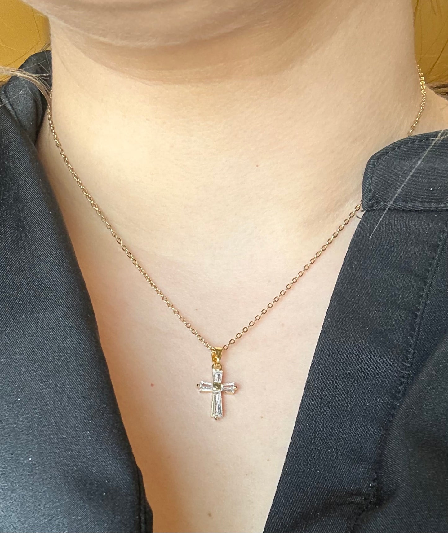 My Dear Crystal Cross Necklace