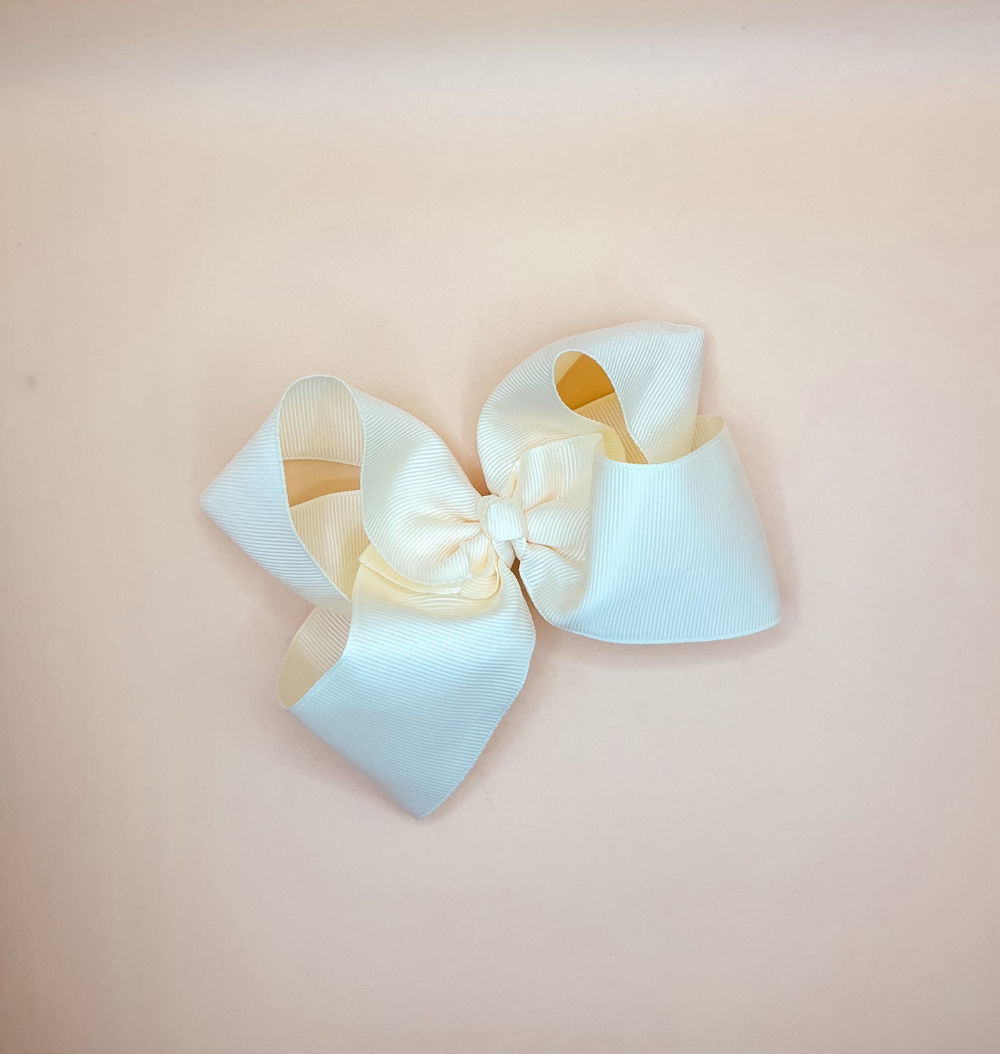Cream 5” Ribbon Bow