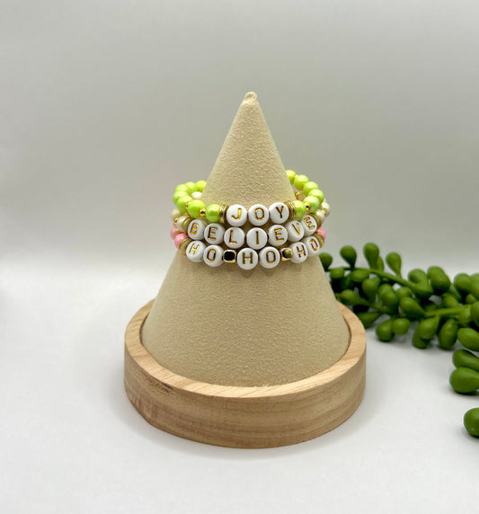 Kids’ Christmas 3pc Bracelet Stack