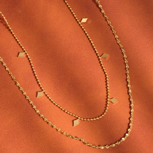 Arômes 18K Gold Non-Tarnish Layered Tassel Necklace - preorder