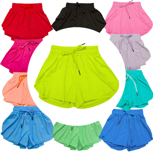 Girls Athletic Skort Shorts (10 colors) - Preorder