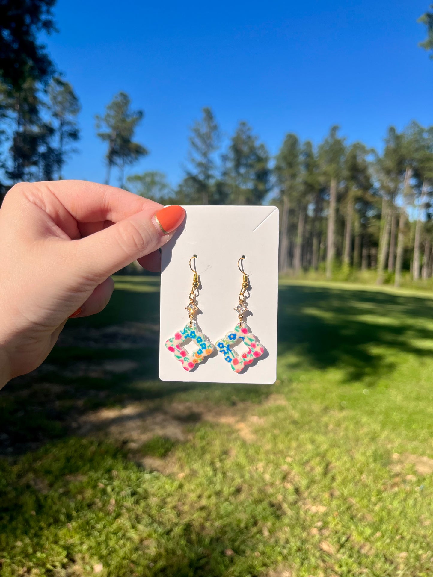 Earrings—Multi Floral #120
