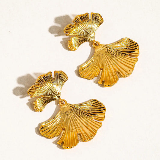 Léonie 18K Gold Dressy Floral Statement Earring