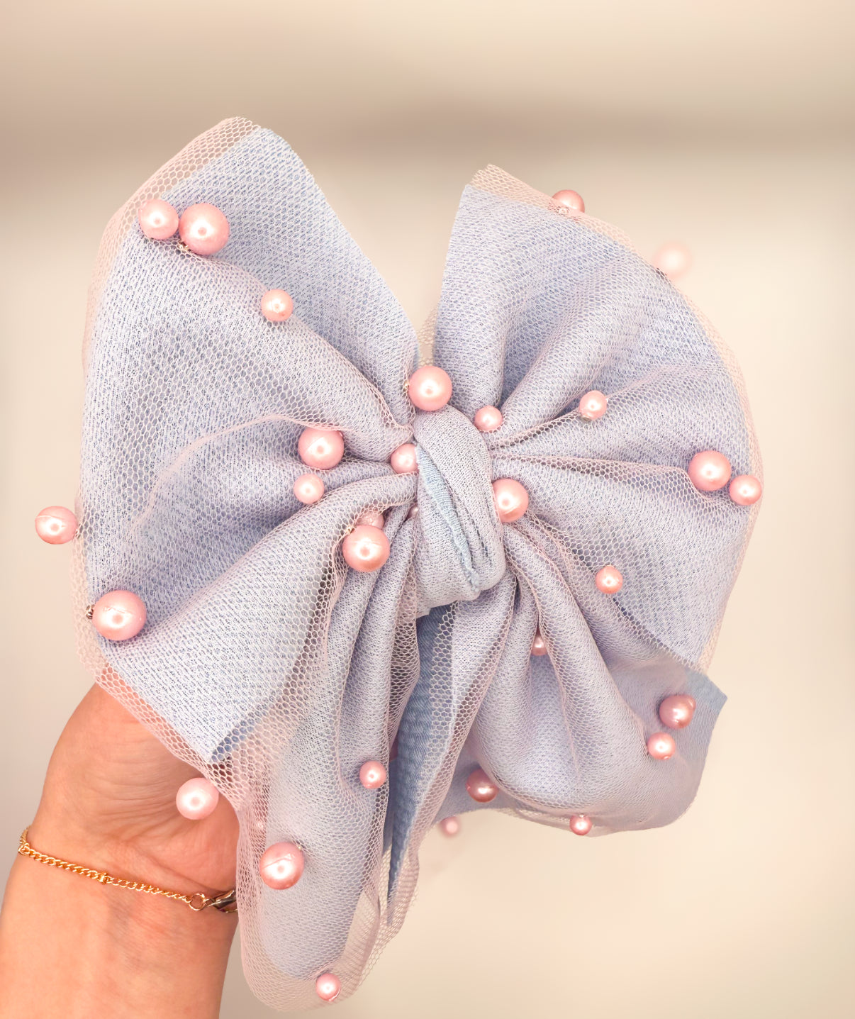 Blue Pearl Coquette Bow