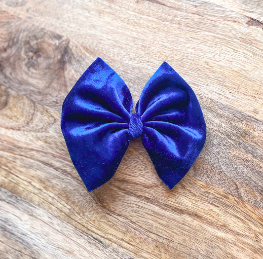 Navy Crushed Velvet
