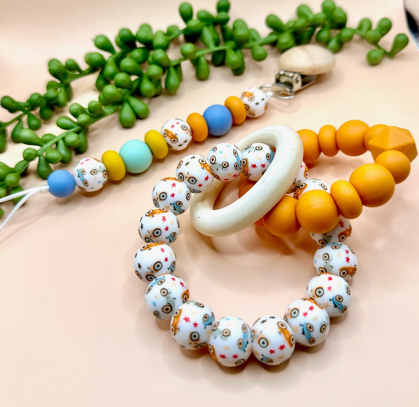 Classic Cars Pacifier Clip