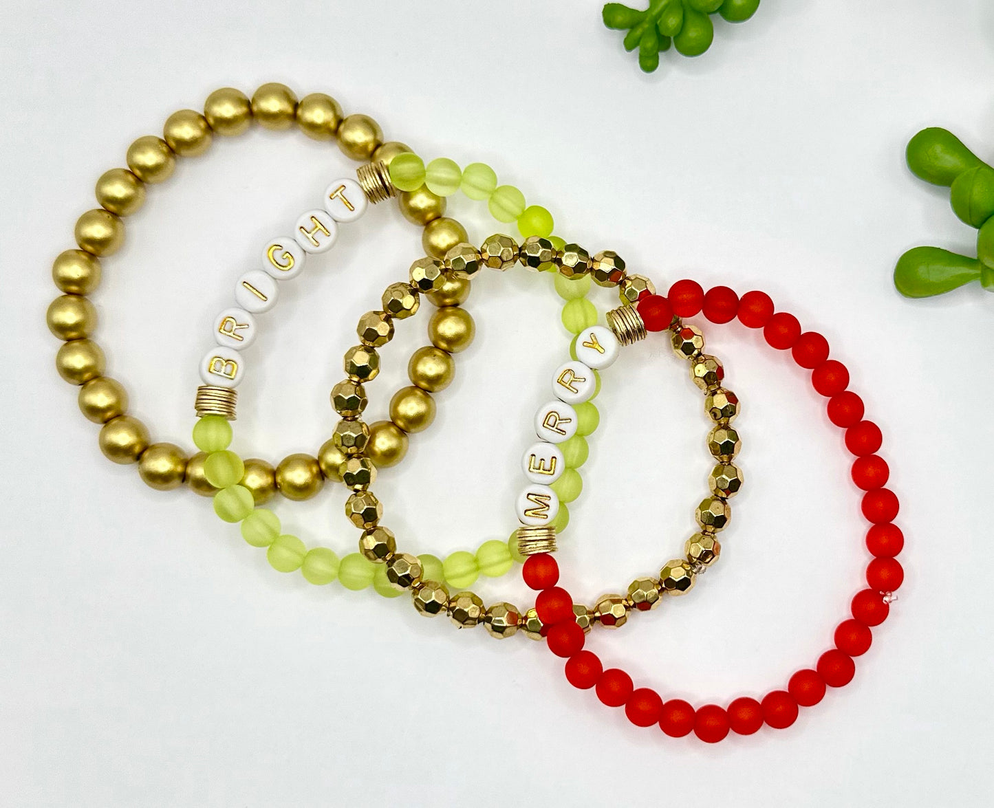 Merry & Bright Adult Bracelet Stack