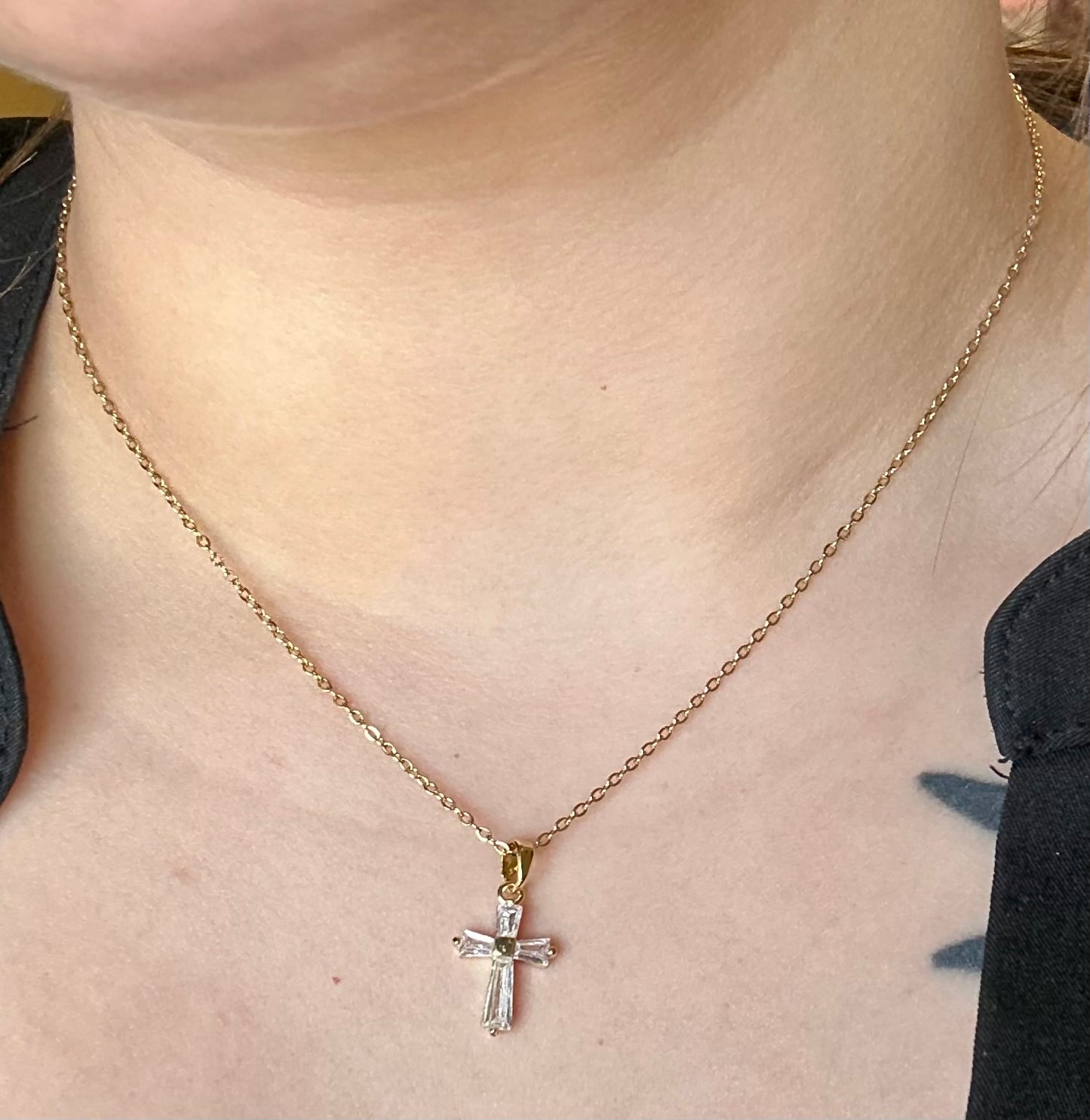 My Dear Crystal Cross Necklace