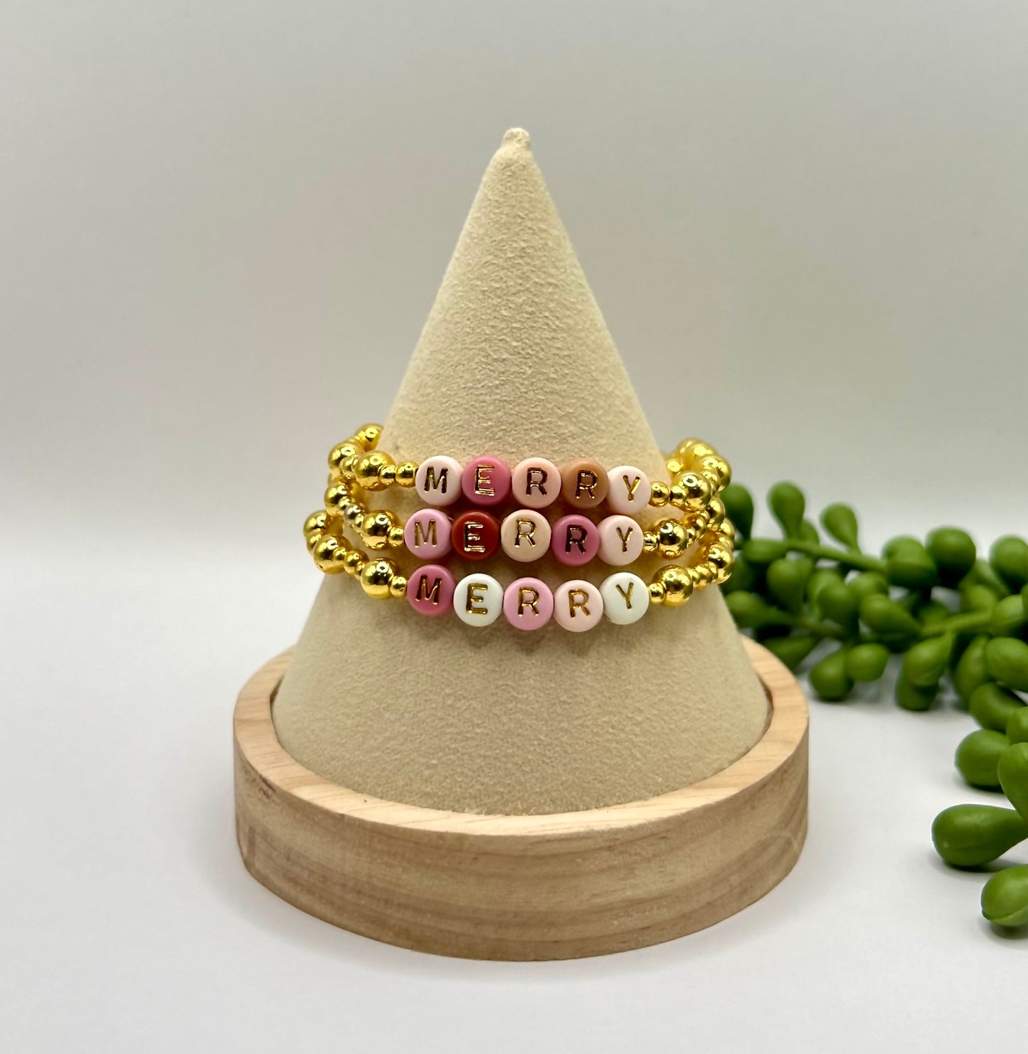 Merry Merry Merry Adult Bracelet Stack