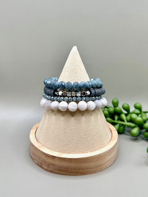 Light Stone 4pc Adult Bracelet Stack