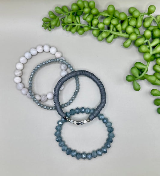 Light Stone 4pc Adult Bracelet Stack