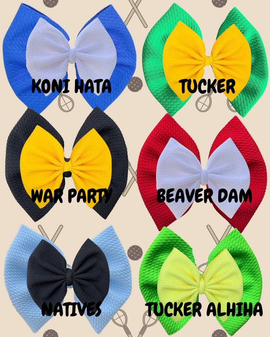 Stickball Team Colors Double Bow
