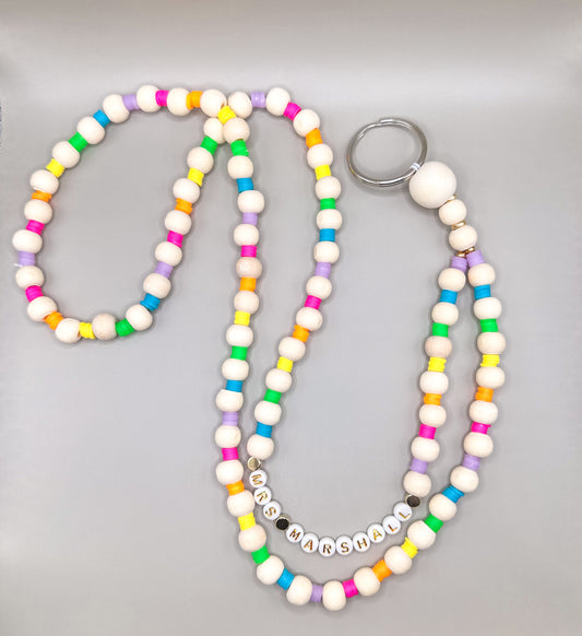 Rainbow Lanyard—custom name