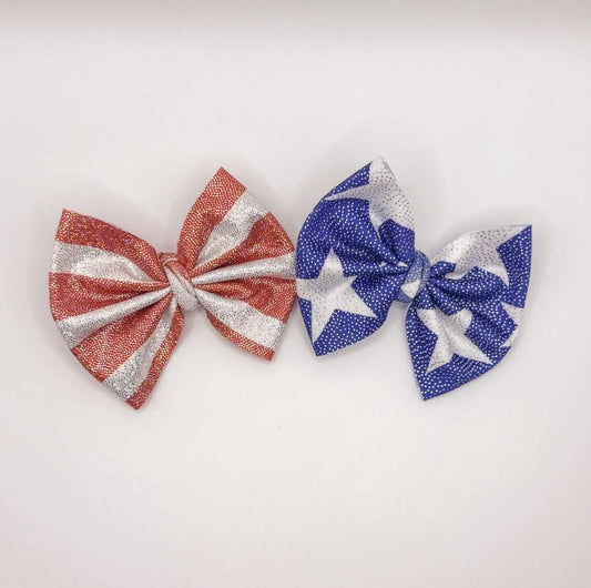 Metallic Stars and Stripes Piggy Set