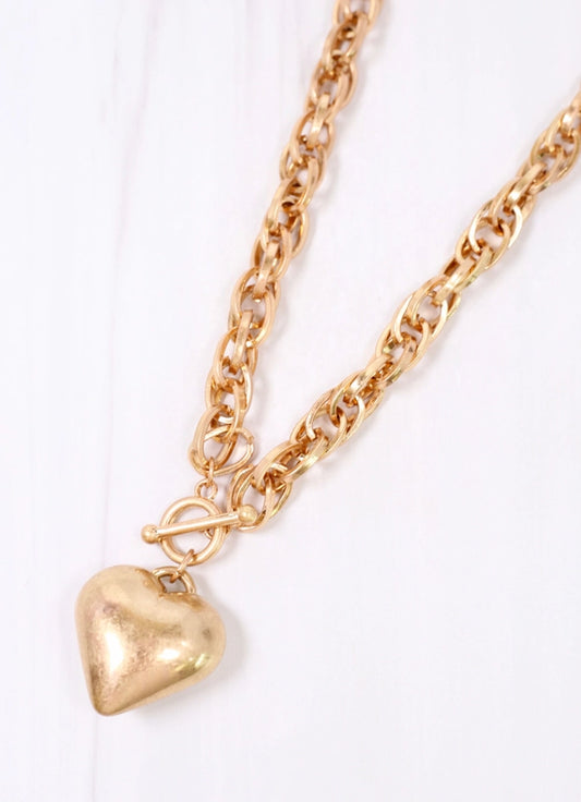Kramer Heart Necklace - Gold - preorder