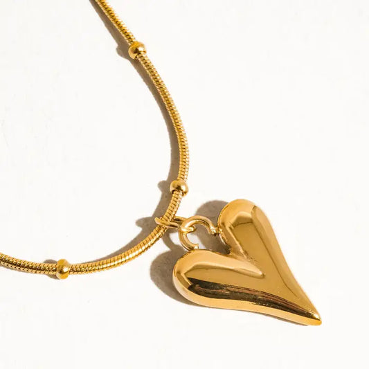 Bay 18K Gold Non-Tarnish Heart Necklace - preorder