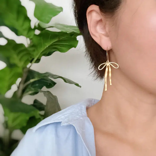 Stylist Bow Drop Earrings - preorder