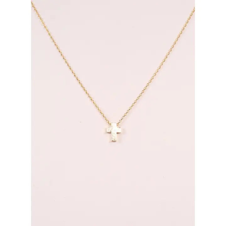Charmie Petite Cross Necklace Gold - preorder
