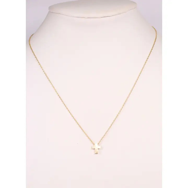 Charmie Petite Cross Necklace Gold - preorder