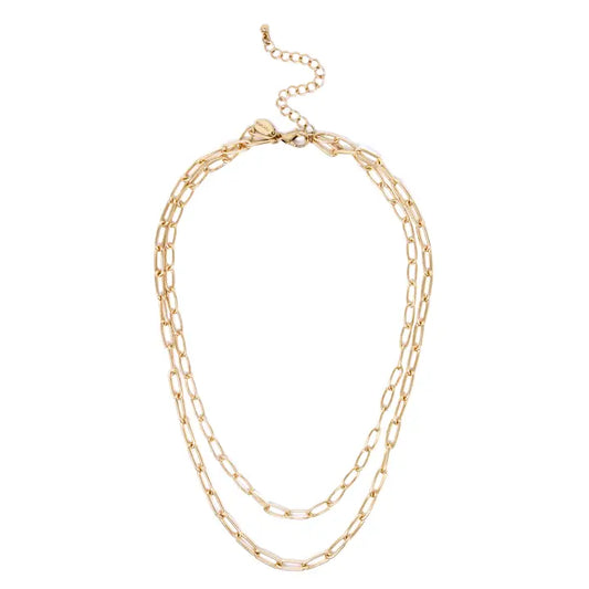 Double the Gold Chain Link Necklace - preorder