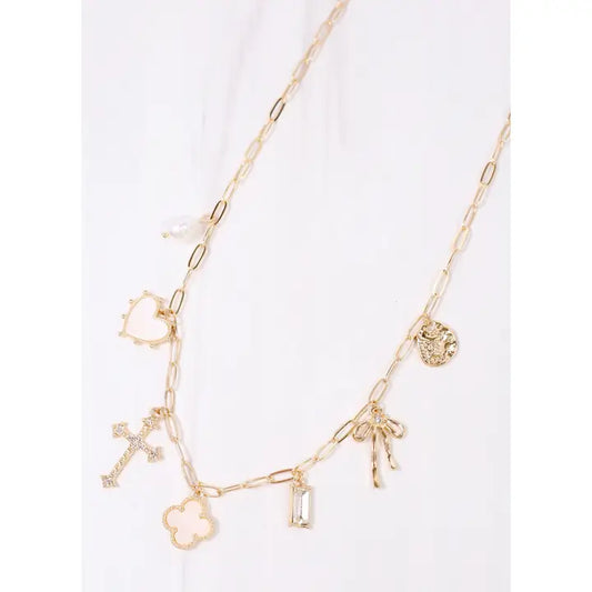Ginifer Charm Necklace Gold - preorder