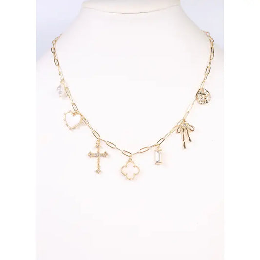 Ginifer Charm Necklace Gold - preorder